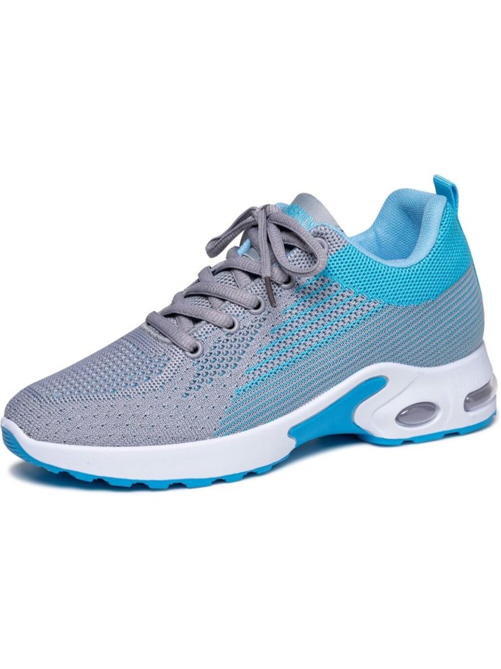 〽️Women's Athletic Running Sneakers Gray Blue Casual Air Cushioned Mesh Upper